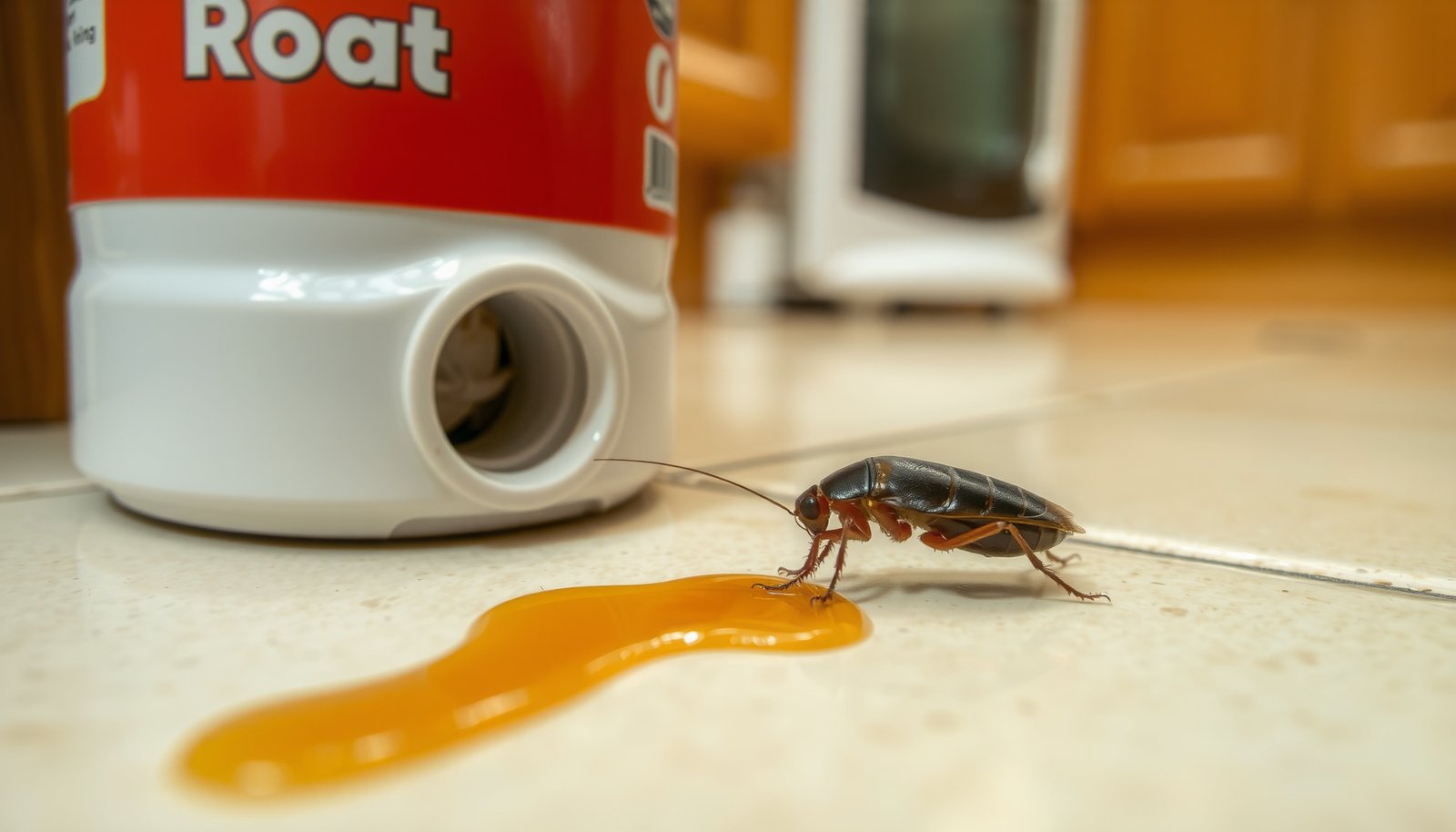cockroach bait stations close-up view