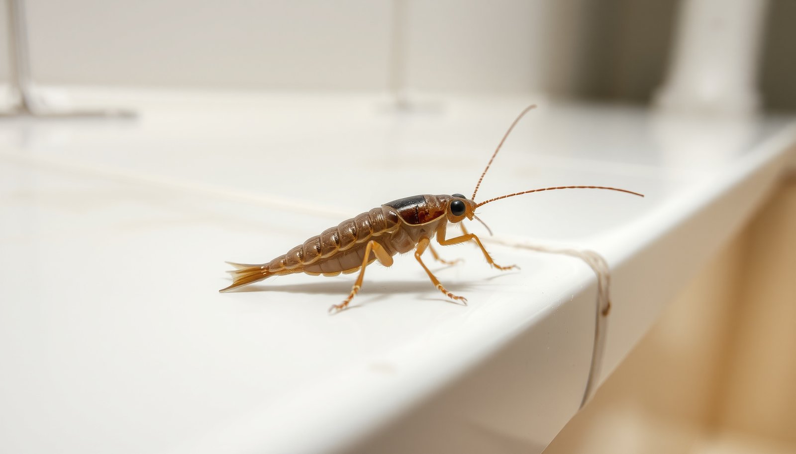 silverfish traps and sprays for bathrooms close-up view