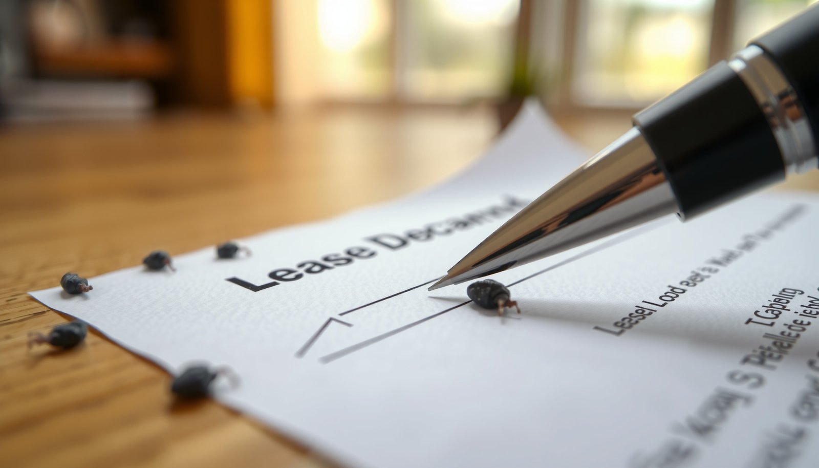 break a lease because of pest infestation close-up view