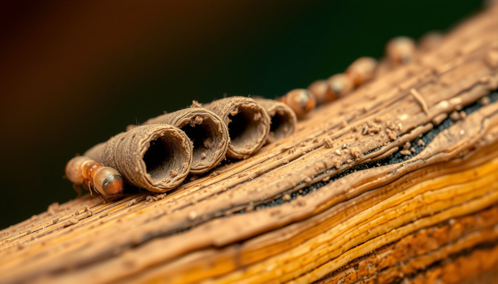 DIY termite treatment close-up view