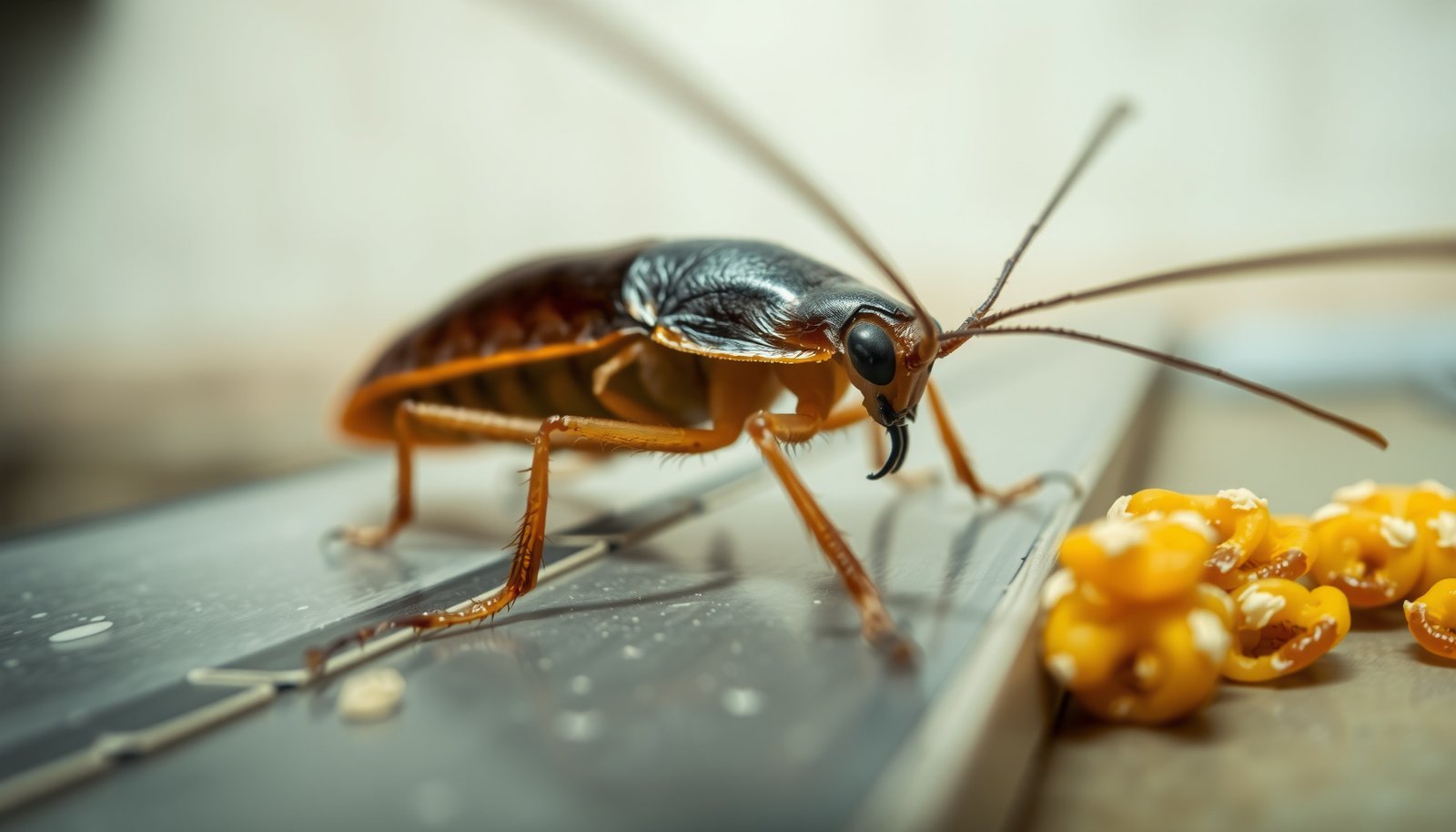 get rid of cockroaches in an apartment without an exterminator close-up view