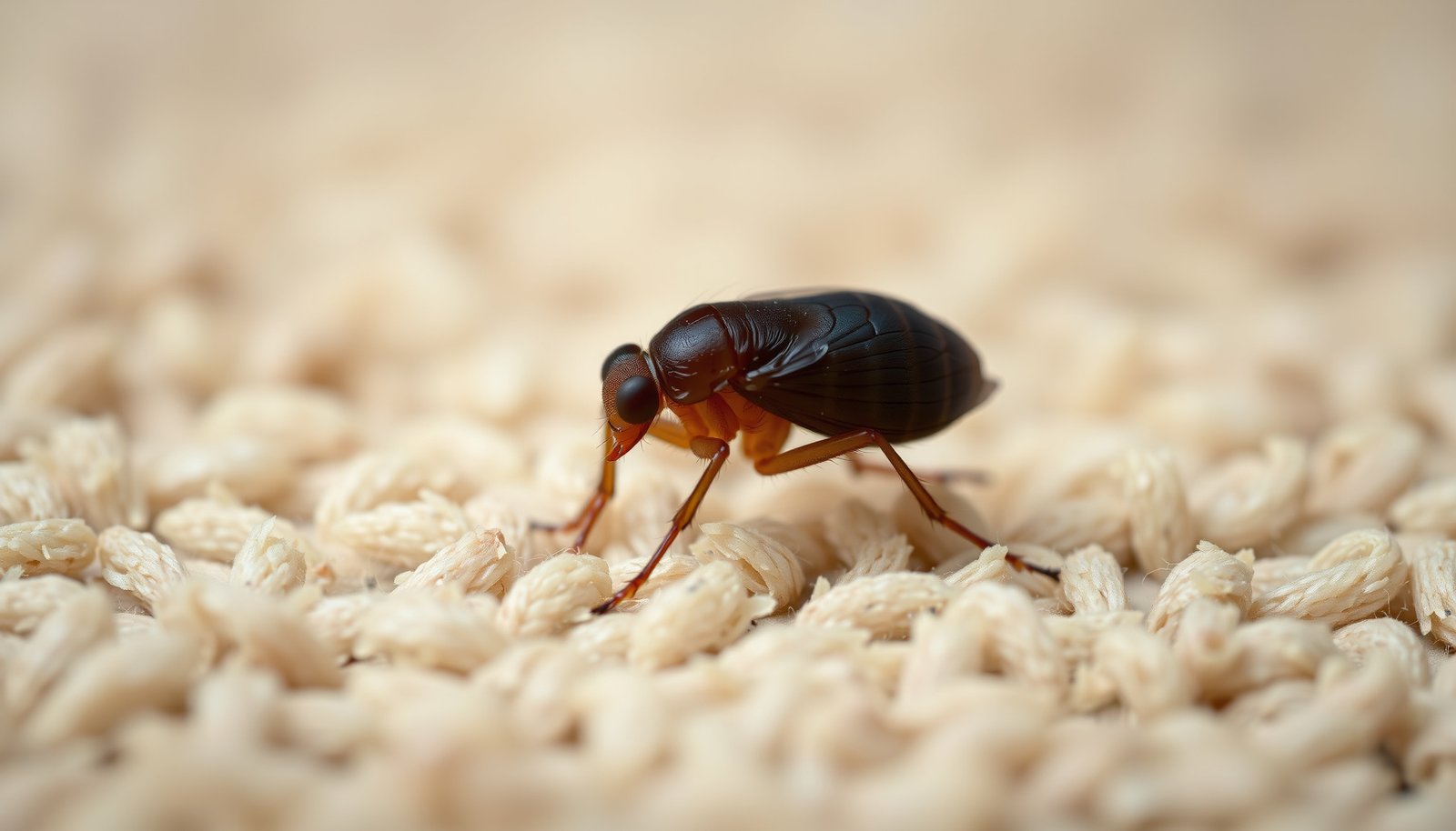 get rid of fleas in the house without a pet close-up view