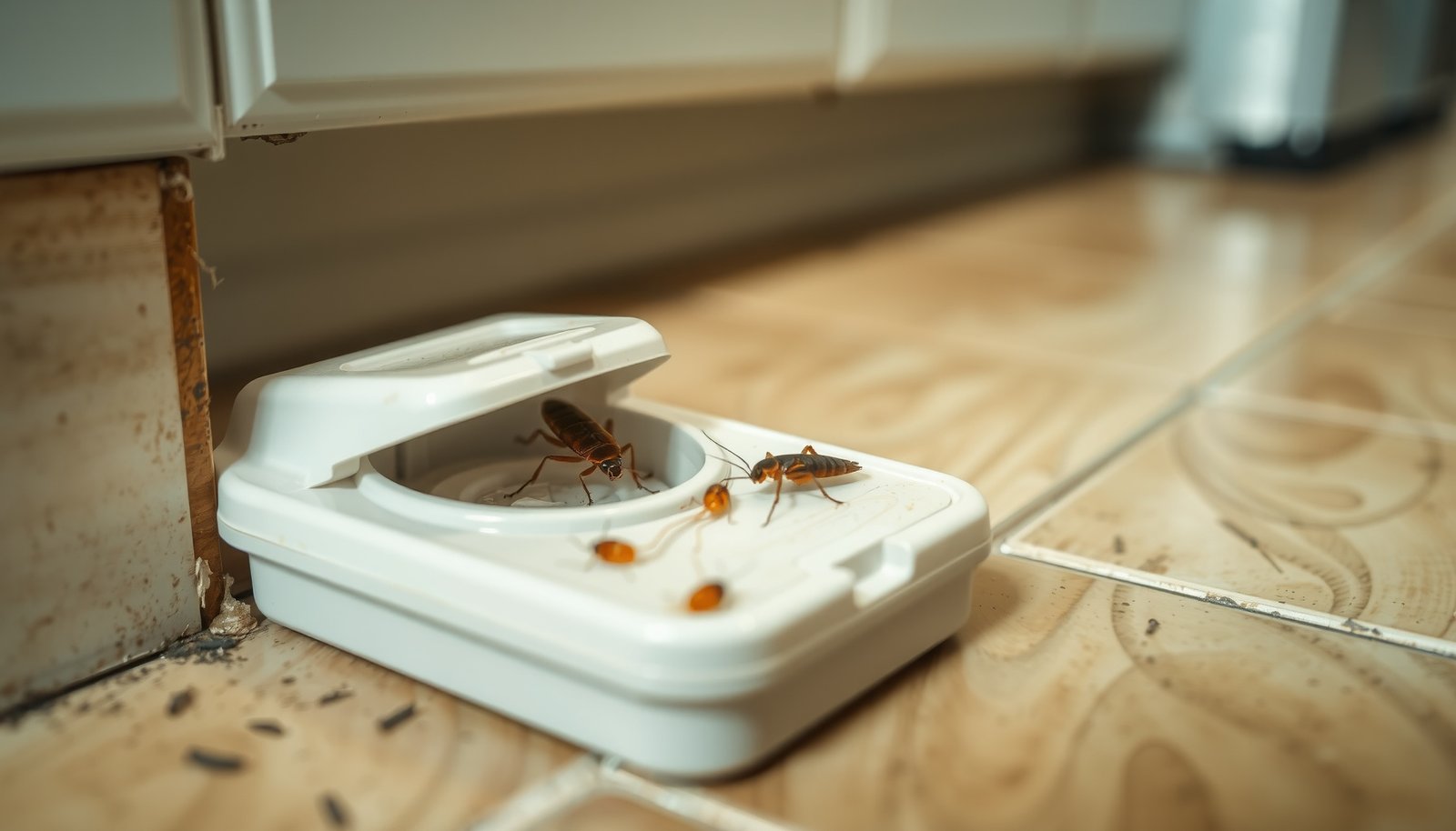pest control treatments for roaches close-up view