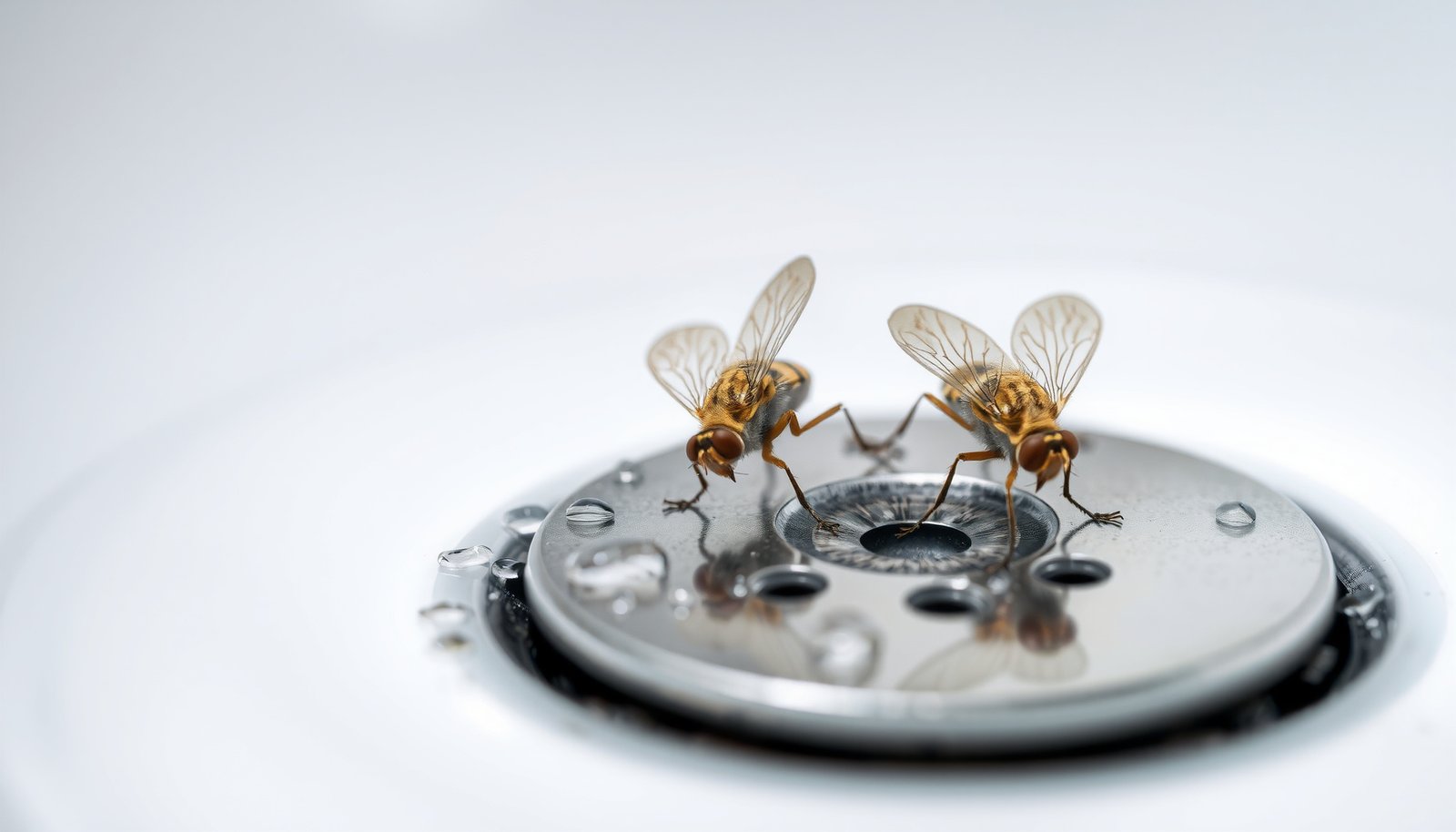 how to get rid of drain flies close-up view