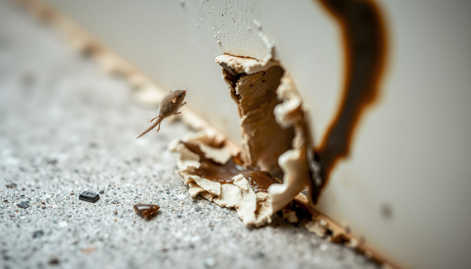 what mice holes look like close-up view
