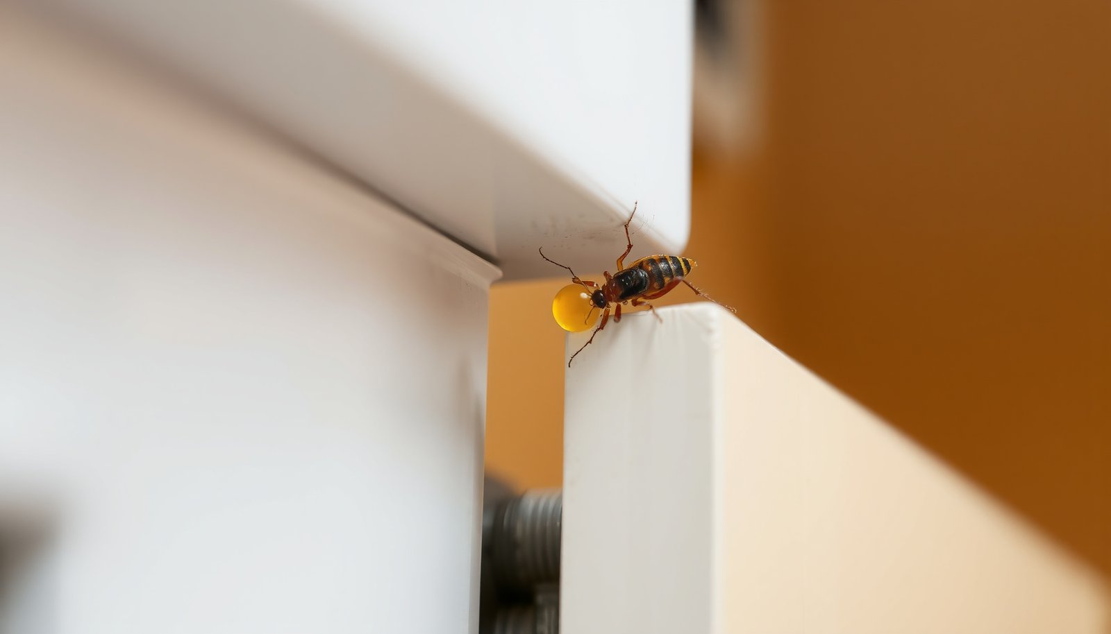 professional cockroach treatment close-up view