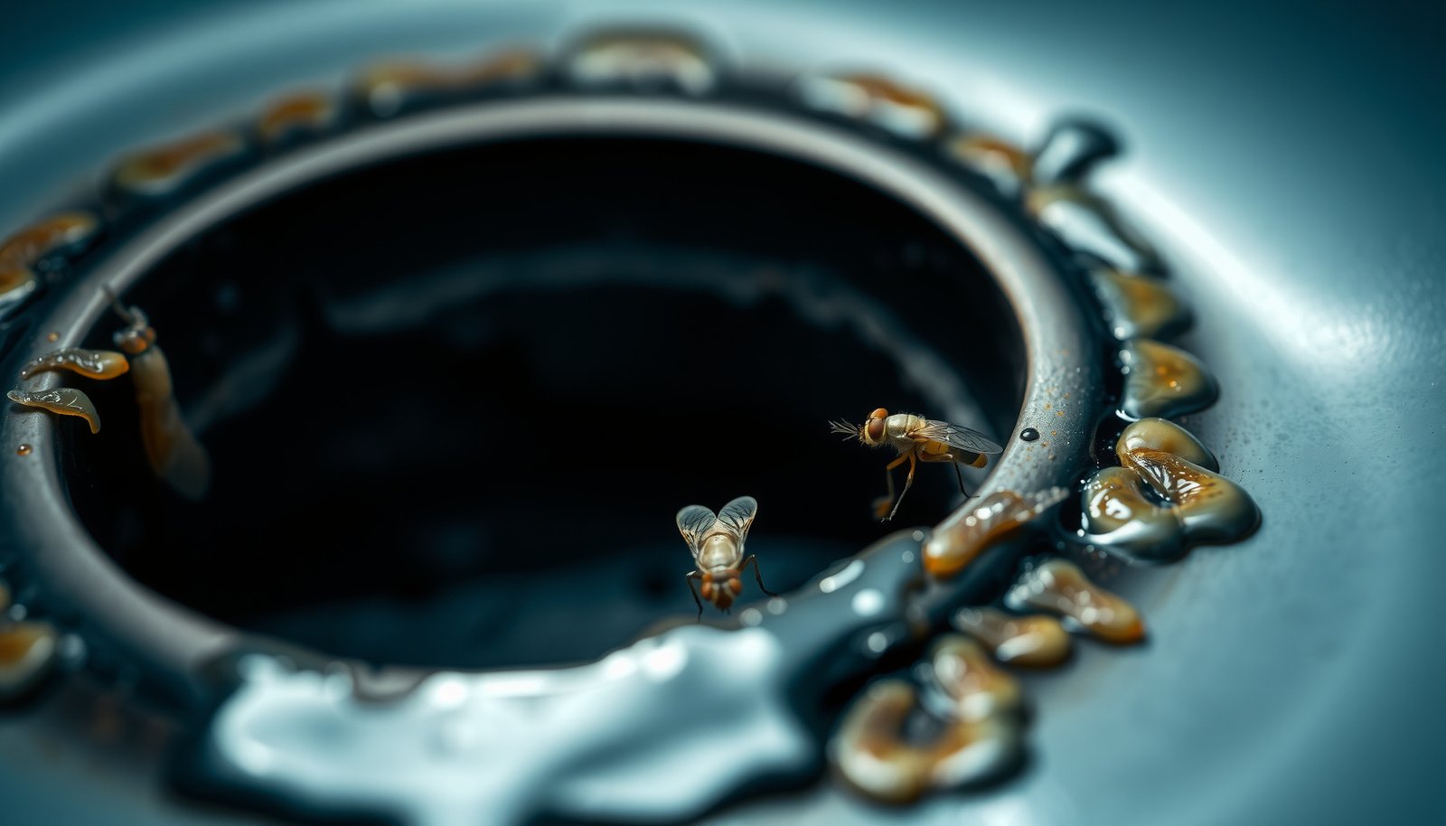 drain cleaners that kill drain flies close-up view