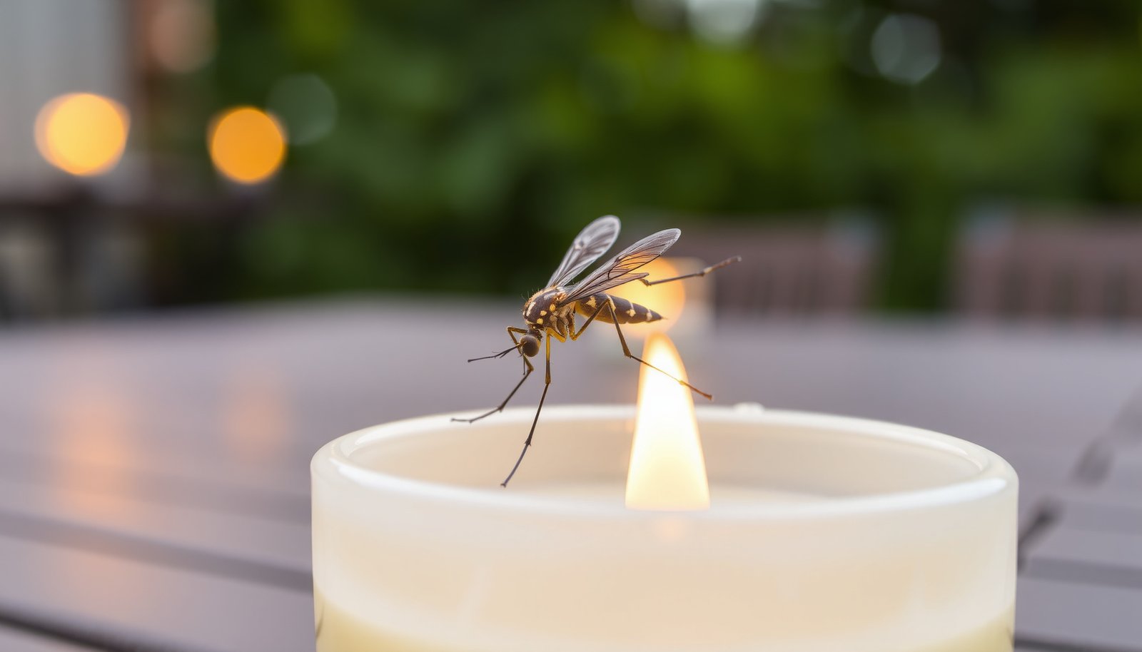 mosquito repellents for yard and patio close-up view