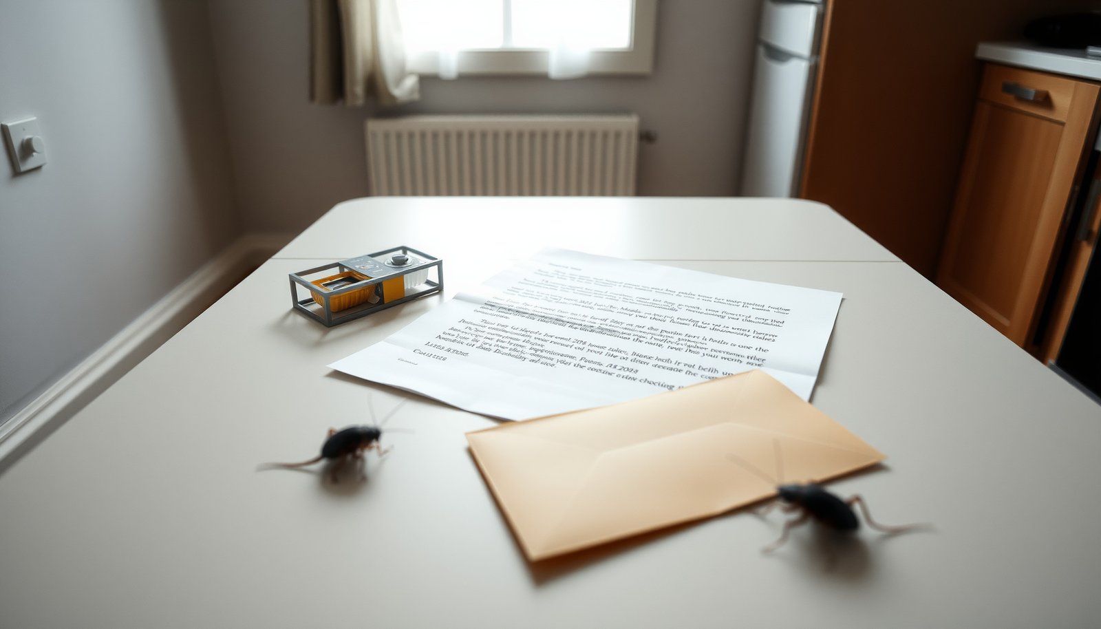demand letter to landlord about pests close-up view