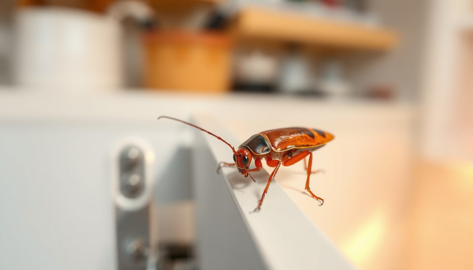 get rid of German cockroaches close-up view