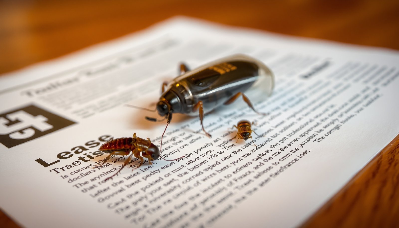 sue landlord for pest infestation close-up view