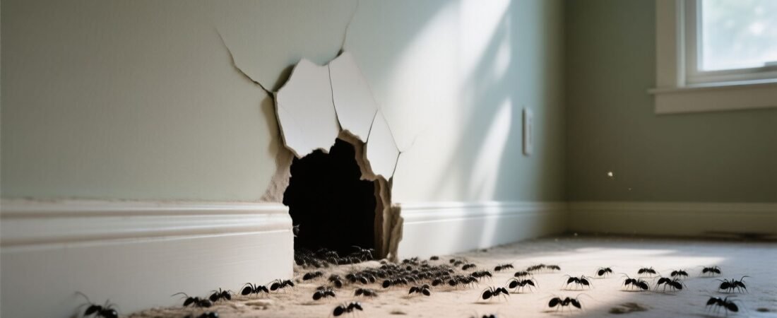 How to Get Rid of Ants Nesting Inside a Wall Void