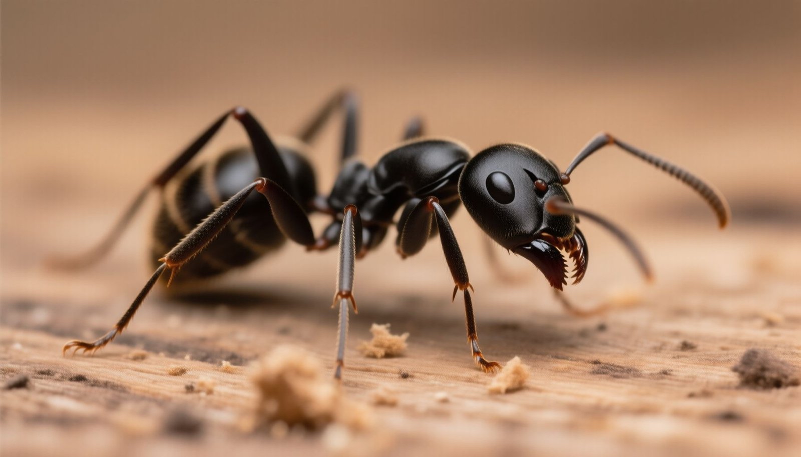 get rid of carpenter ants without finding the nest close-up view