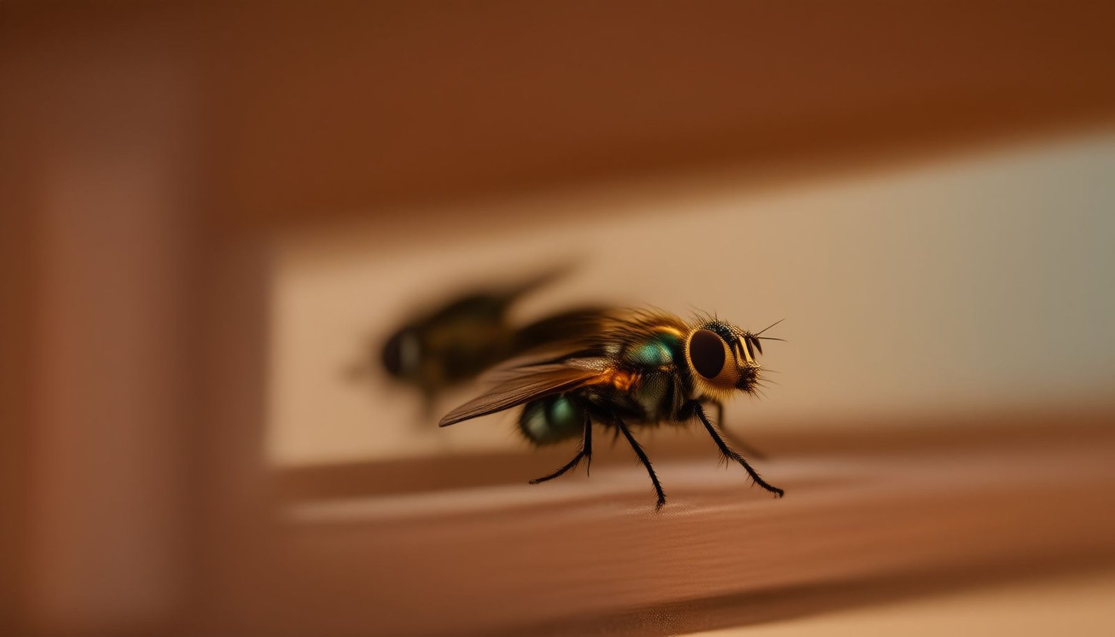 cluster flies in windows and attics close-up view