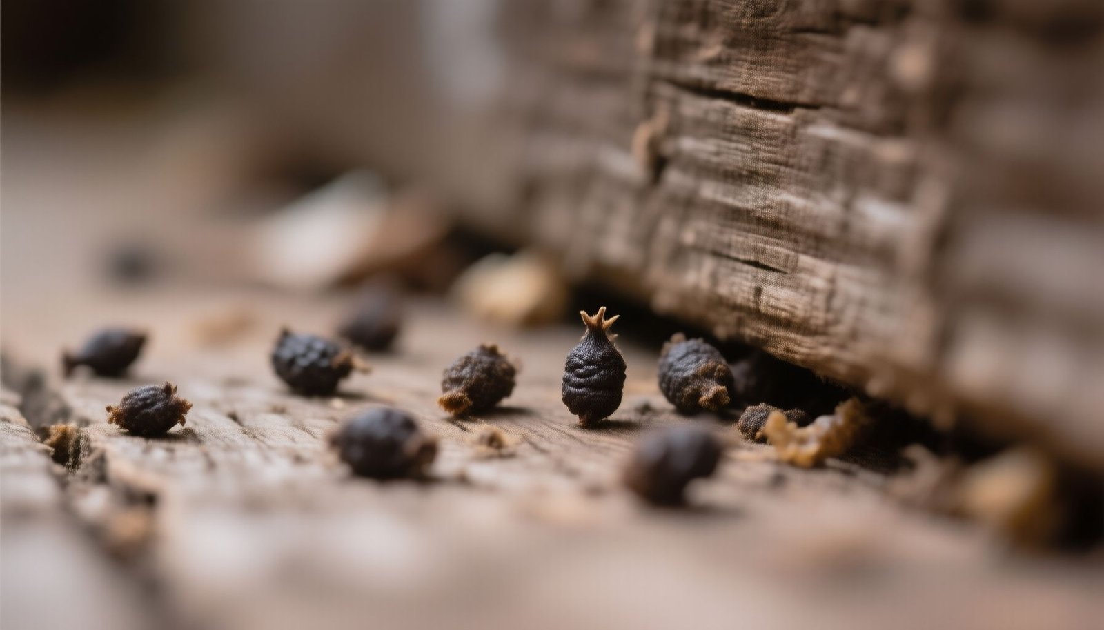 deer mice in cabin or garage close-up view