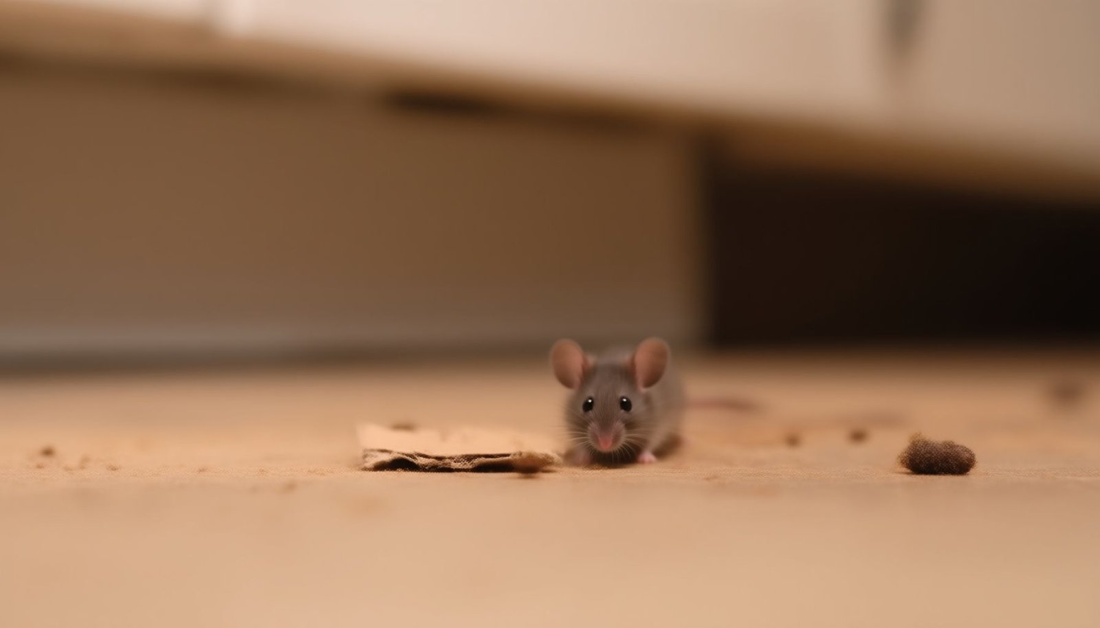 mice behind refrigerator or stove close-up view