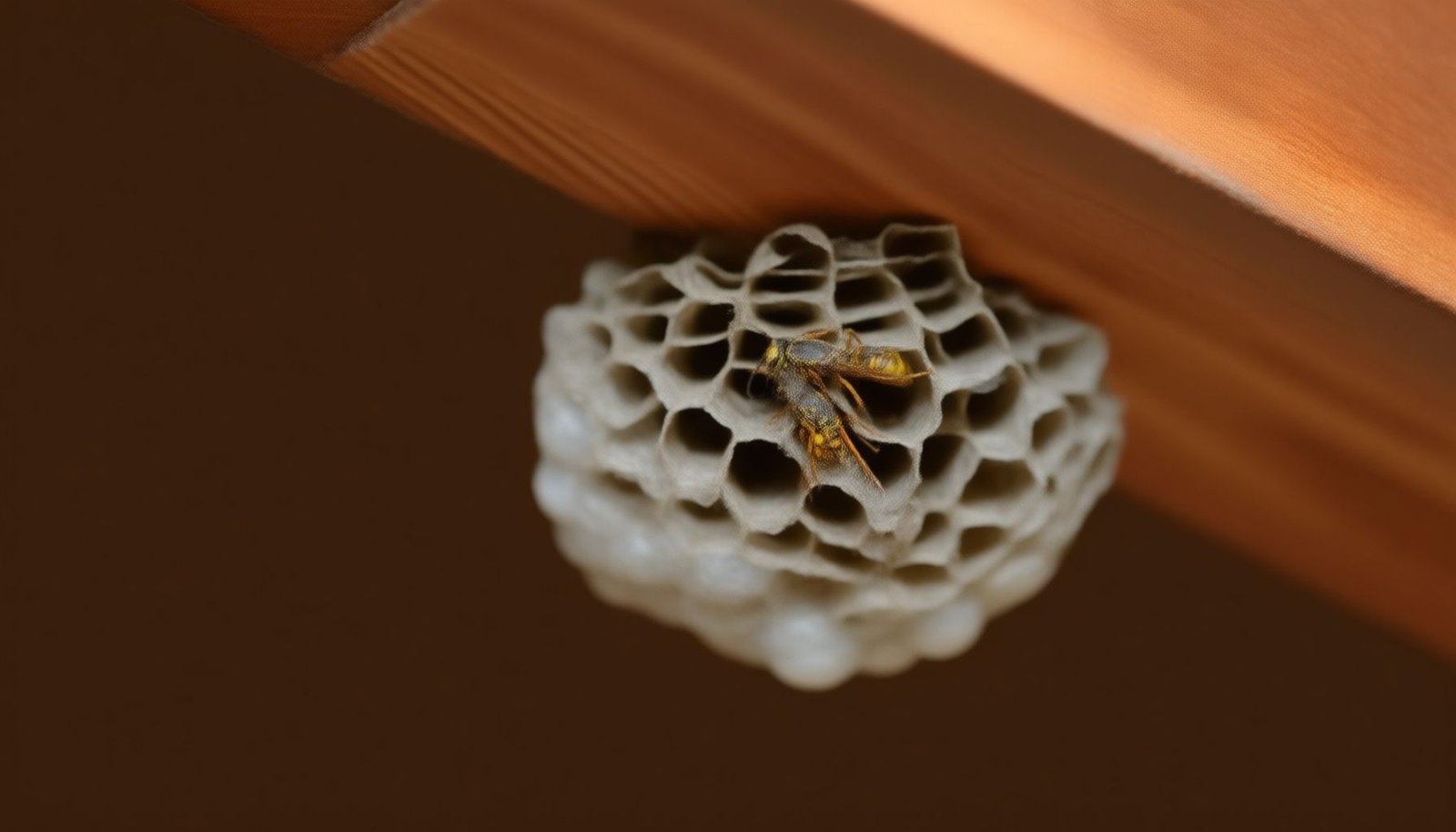 get rid of wasps in the attic without chemicals close-up view