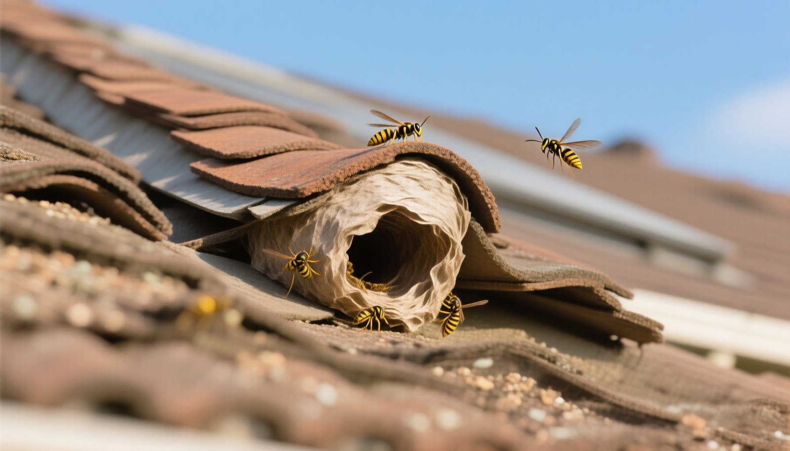 How to Get Rid of Wasps Under Roof Shingles