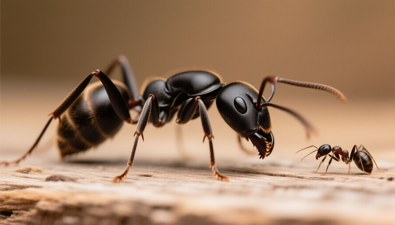 carpenter ants vs regular ants close-up view