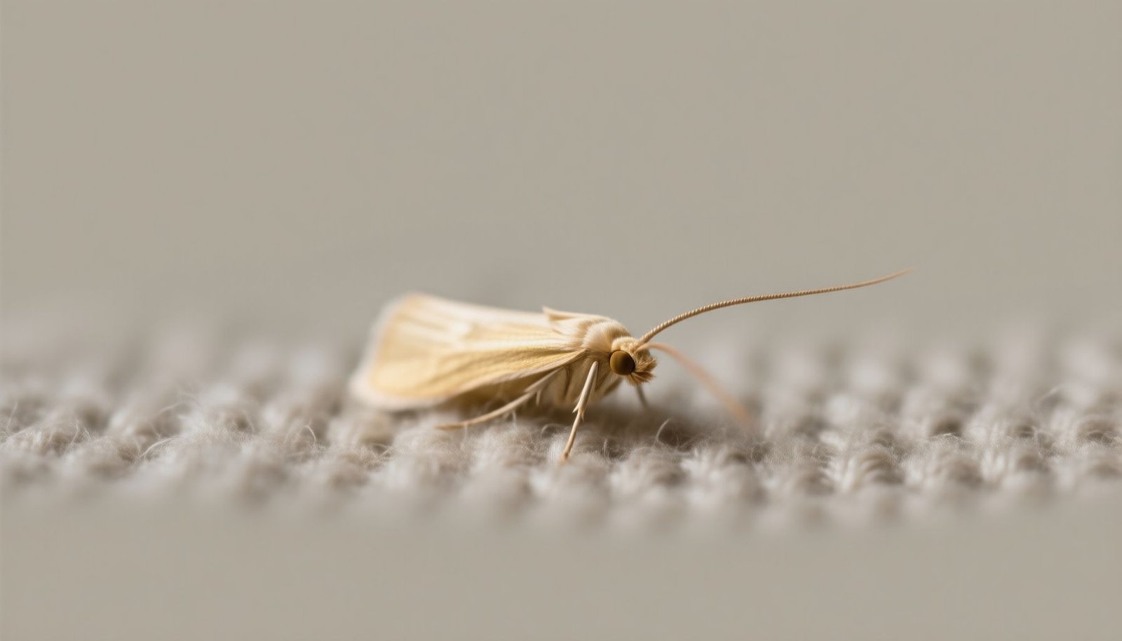 moths in closet wool sweaters close-up view