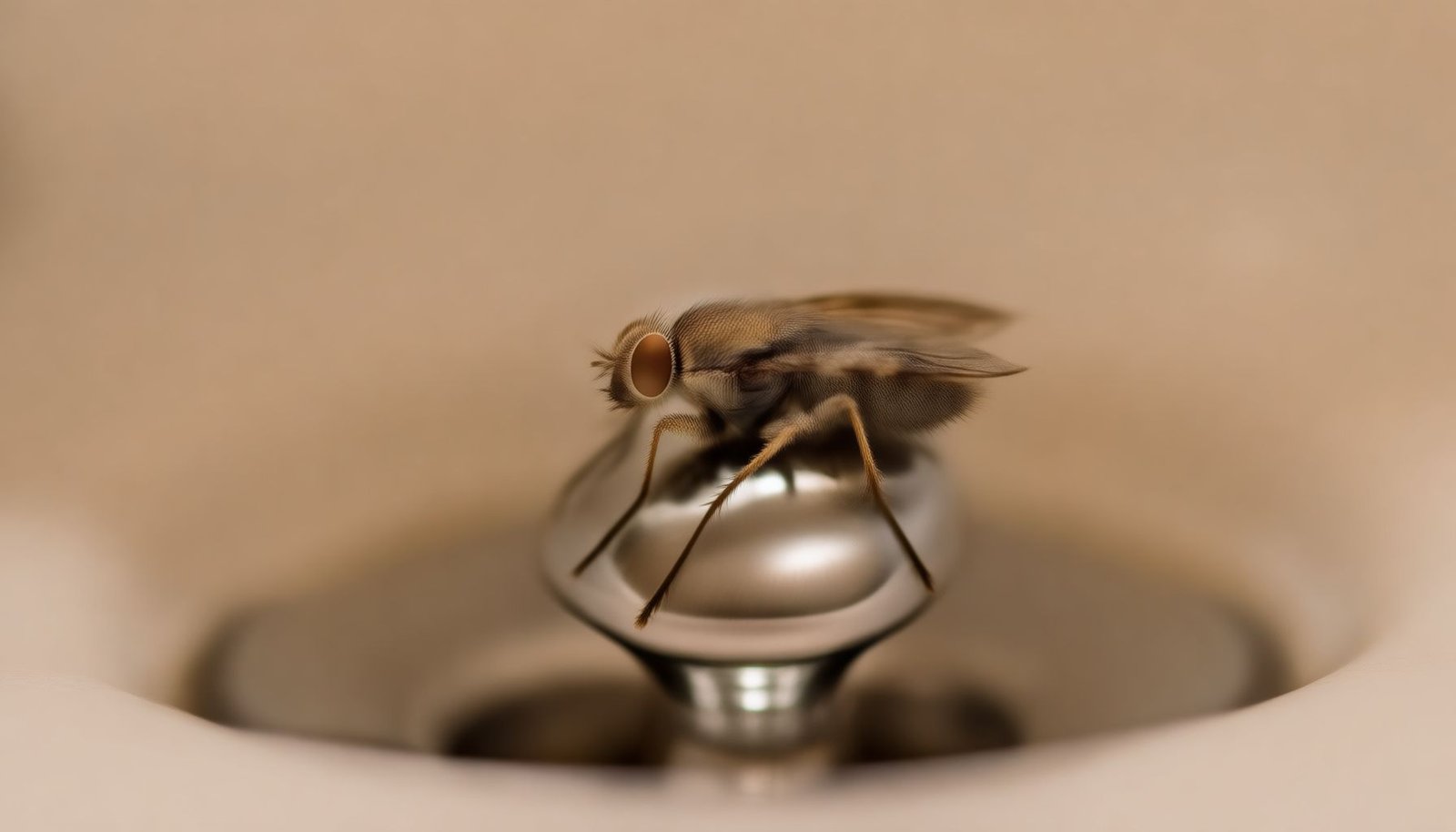 drain flies close-up view