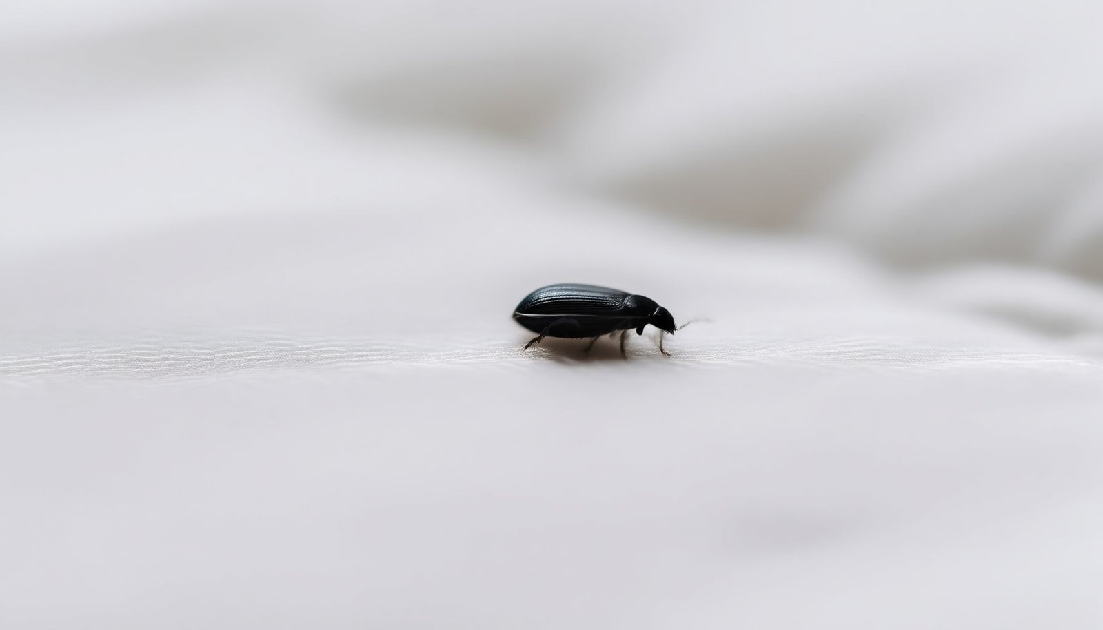 tiny black bugs in my bed close-up view