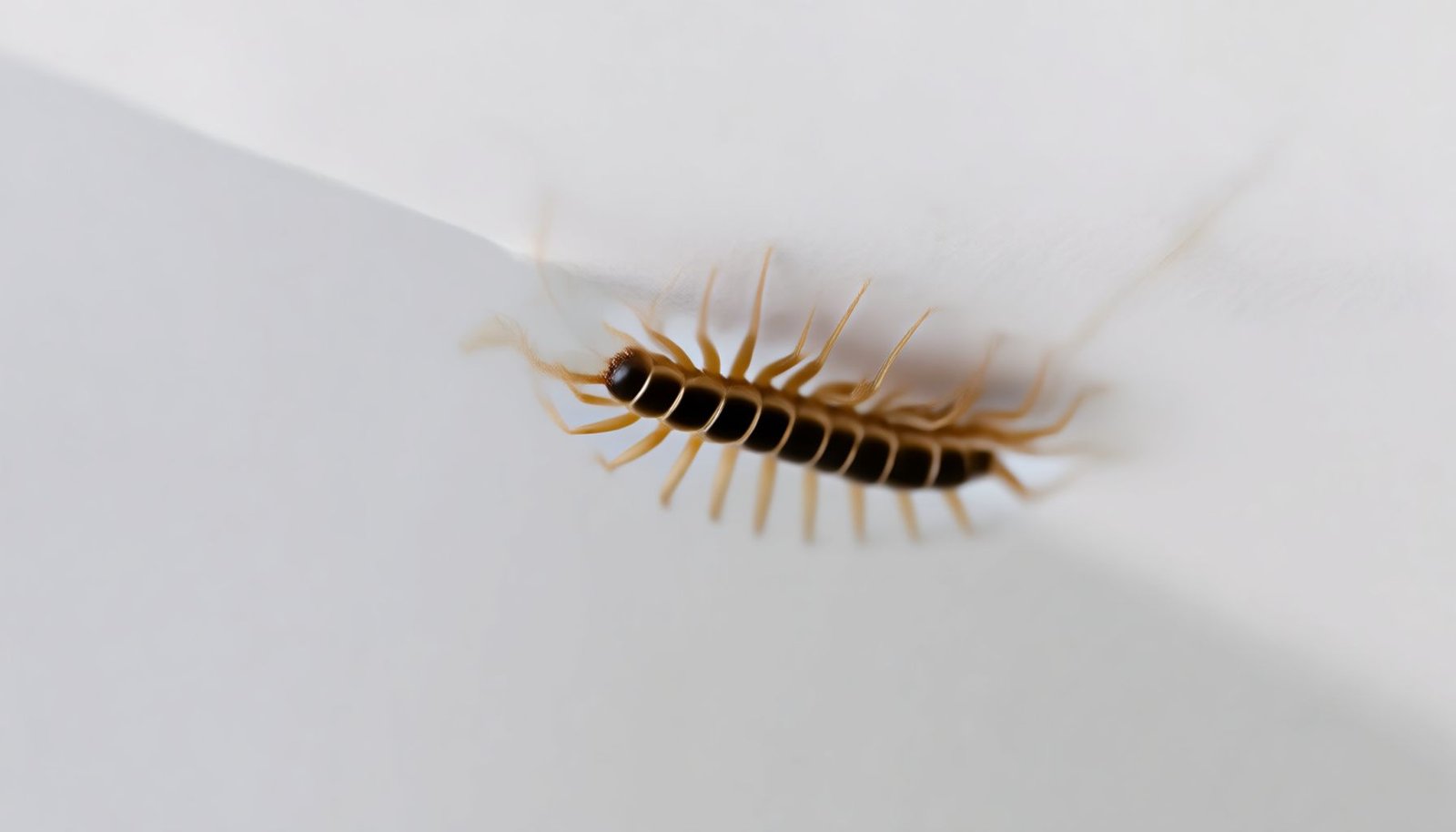 bugs crawling on bedroom ceiling at night close-up view